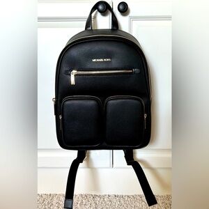 Michael Kors Jet Set Medium Leather Backpack with Pockets